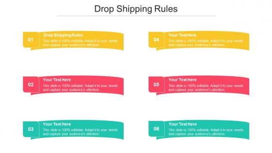 Drop Shipping Rules Ppt Powerpoint Presentation Ideas Microsoft Cpb