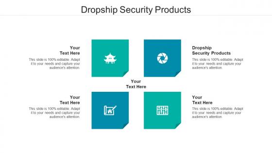 Dropship security products ppt powerpoint presentation professional portfolio cpb