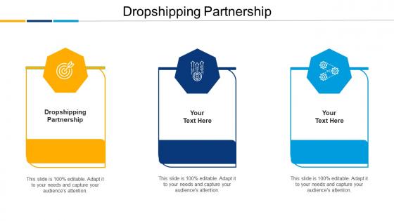 Dropshipping Partnership Ppt Powerpoint Presentation Model Maker Cpb