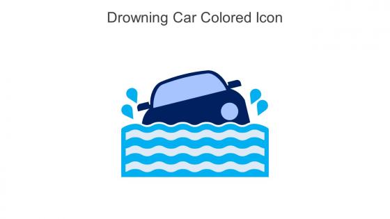 Drowning Car Colored Icon In Powerpoint Pptx Png And Editable Eps Format