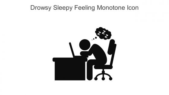 Drowsy Sleepy Feeling Monotone Icon In Powerpoint Pptx Png And Editable Eps Format