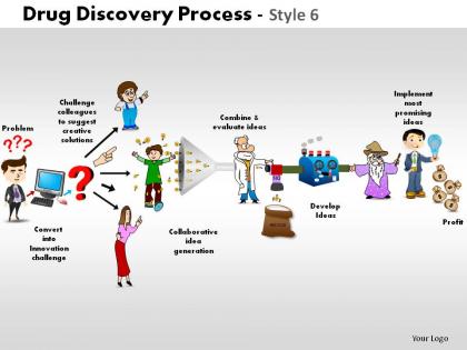Drug discovery process style 6 powerpoint slides