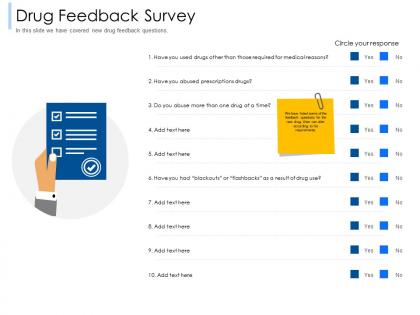Drug feedback survey flashbacks ppt powerpoint presentation pictures slides