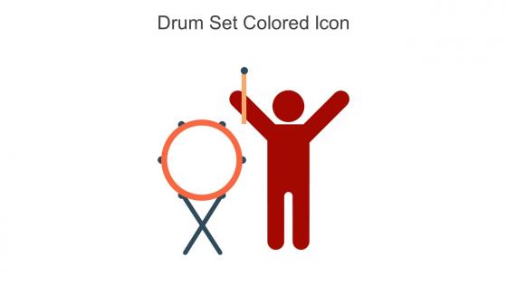 Drum Set Colored Icon in powerpoint pptx png and editable eps format