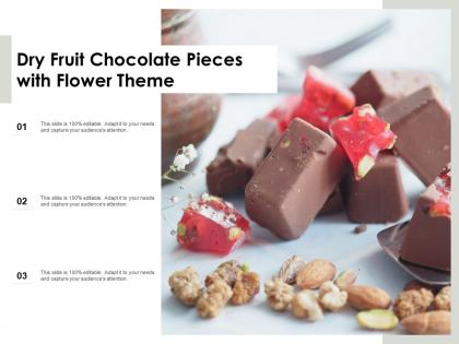Dry fruit chocolate pieces with flower theme