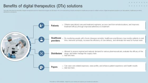 DTx Enablers Benefits Of Digital Therapeutics DTx Solutions