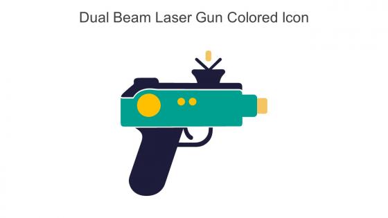 Dual Beam Laser Gun Colored Icon In Powerpoint Pptx Png And Editable Eps Format