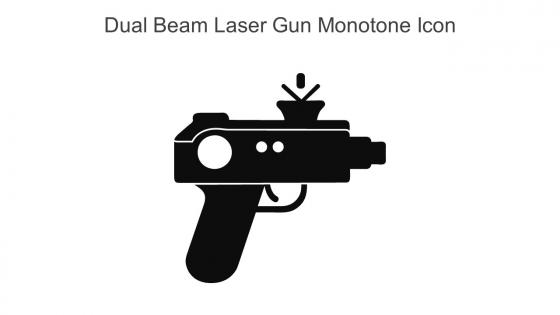 Dual Beam Laser Gun Monotone Icon In Powerpoint Pptx Png And Editable Eps Format