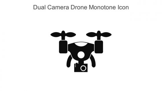 Dual Camera Drone Monotone Icon In Powerpoint Pptx Png And Editable Eps Format