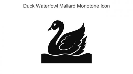 Duck Waterfowl Mallard Monotone Icon In Powerpoint Pptx Png And Editable Eps Format