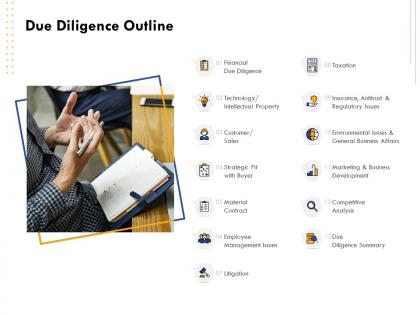 Due diligence outline environmental issues general ppt powerpoint graphics