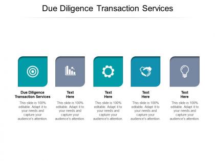Due diligence transaction services ppt powerpoint presentation icon good