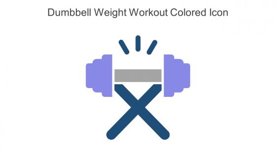 Dumbbell Weight Workout Colored Icon In Powerpoint Pptx Png And Editable Eps Format