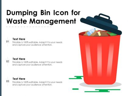 Dumping bin icon for waste management