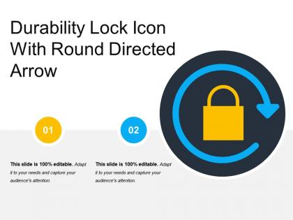 Durability lock icon with round directed arrow