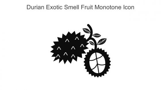 Durian Exotic Smell Fruit Monotone Icon In Powerpoint Pptx Png And Editable Eps Format