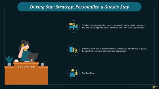 During Stay Strategy Personalize A Guests Stay Training Ppt