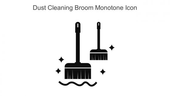 Dust Cleaning Broom Monotone Icon In Powerpoint Pptx Png And Editable Eps Format