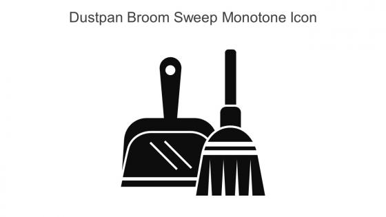 Dustpan Broom Sweep Monotone Icon In Powerpoint Pptx Png And Editable Eps Format