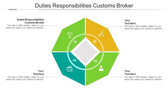 Duties responsibilities customs broker ppt powerpoint presentation icon template cpb