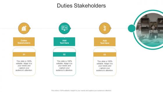 Duties Stakeholders In Powerpoint And Google Slides Cpb