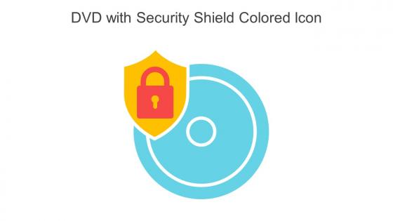 DVD With Security Shield Colored Icon In Powerpoint Pptx Png And Editable Eps Format