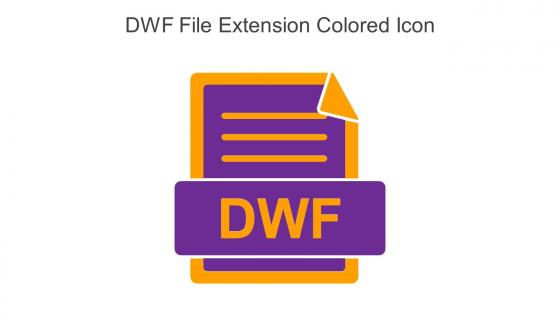 DWF File Extension Colored Icon In Powerpoint Pptx Png And Editable Eps Format