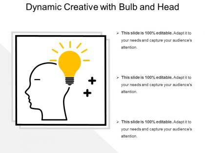 Dynamic creative with bulb and head