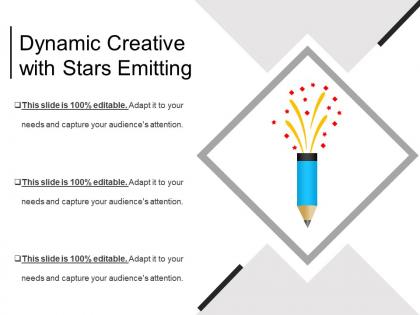 Dynamic creative with stars emitting