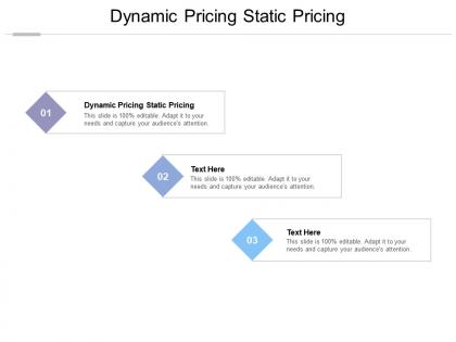 Dynamic pricing static pricing ppt powerpoint presentation slides graphics template cpb