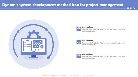 Dynamic System Development Method Icon For Project Management