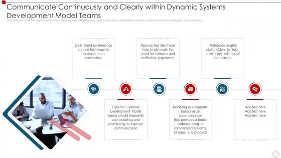 Dynamic Systems Development Model Communicate Continuously And Clearly