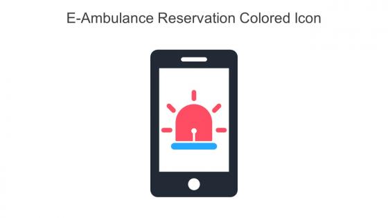 E Ambulance Reservation Colored Icon In Powerpoint Pptx Png And Editable Eps Format