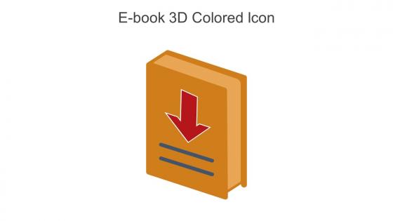 E Book 3d Colored Icon In Powerpoint Pptx Png And Editable Eps Format