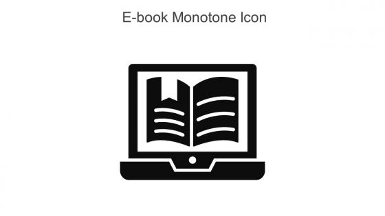 E Book Monotone Icon In Powerpoint Pptx Png And Editable Eps Format