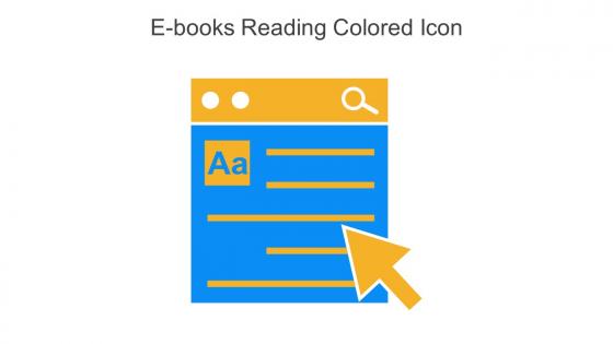 E Books Reading Colored Icon In Powerpoint Pptx Png And Editable Eps Format