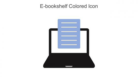 E Bookshelf Colored Icon In Powerpoint Pptx Png And Editable Eps Format