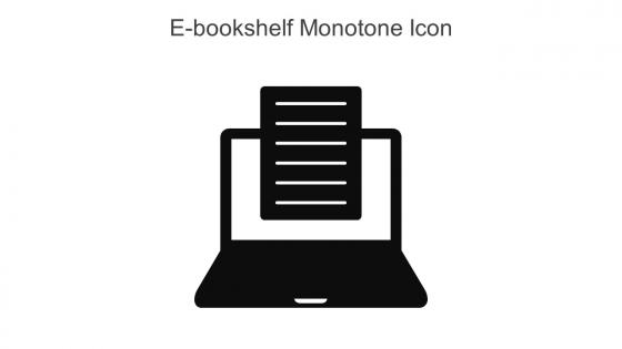 E Bookshelf Monotone Icon In Powerpoint Pptx Png And Editable Eps Format