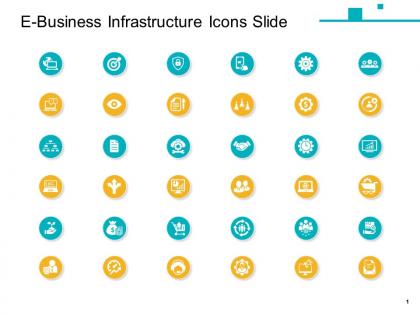 E business infrastructure icons slide