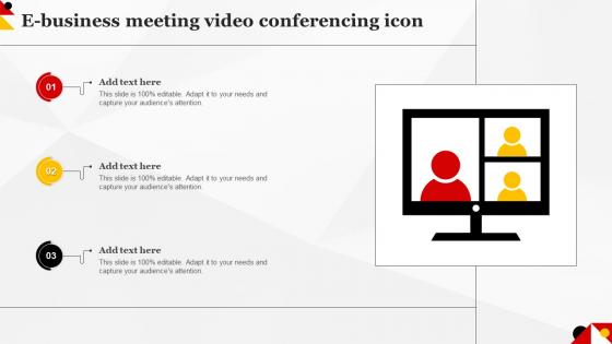 E Business Meeting Video Conferencing Icon
