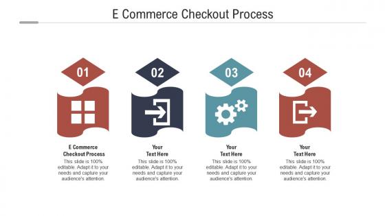 E commerce checkout process ppt powerpoint presentation styles icons cpb