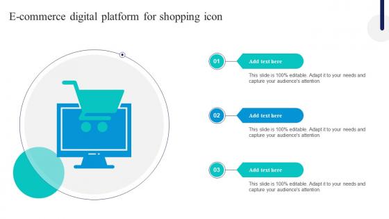 E Commerce Digital Platform For Shopping Icon