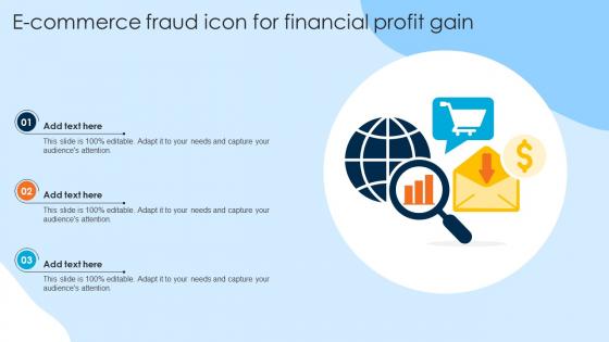 E Commerce Fraud Icon For Financial Profit Gain