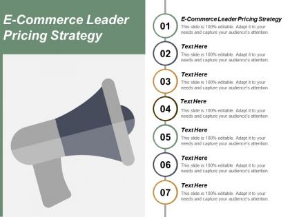 E commerce leader pricing strategy ppt powerpoint presentation file vector cpb