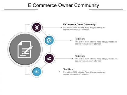 E commerce owner community ppt powerpoint presentation outline designs download cpb