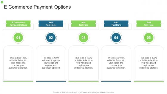 E Commerce Payment Options In Powerpoint And Google Slides Cpb