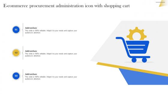 E Commerce Procurement Administration Icon With Shopping Cart