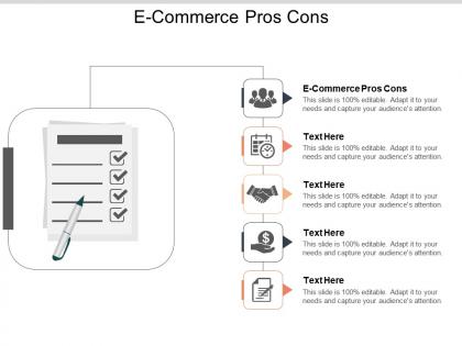 E commerce pros cons ppt powerpoint presentation infographic template visuals cpb