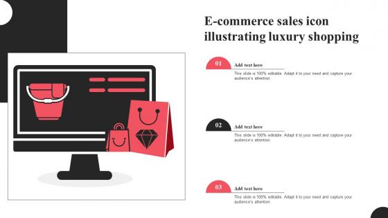 E Commerce Sales Icon Illustrating Luxury Shopping