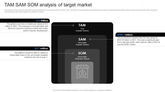 E Commerce Start Up Business Plan TAM SAM SOM Analysis Of Target Market BP SS